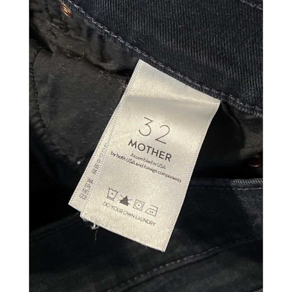 Mother The Rascal Slit Undone Hem High Rise Straight Jean SZ 32x33 Storm Clouds - Picture 6 of 15